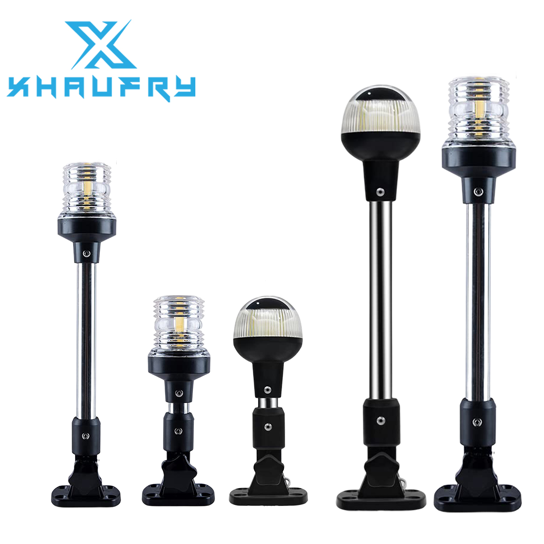 Fishing Boat Steering Wheel - ไฟนำทางเรือแบบพับได้ 360 องศา LED สำหรับเรือยอชท์ ไฟสมอเรือ