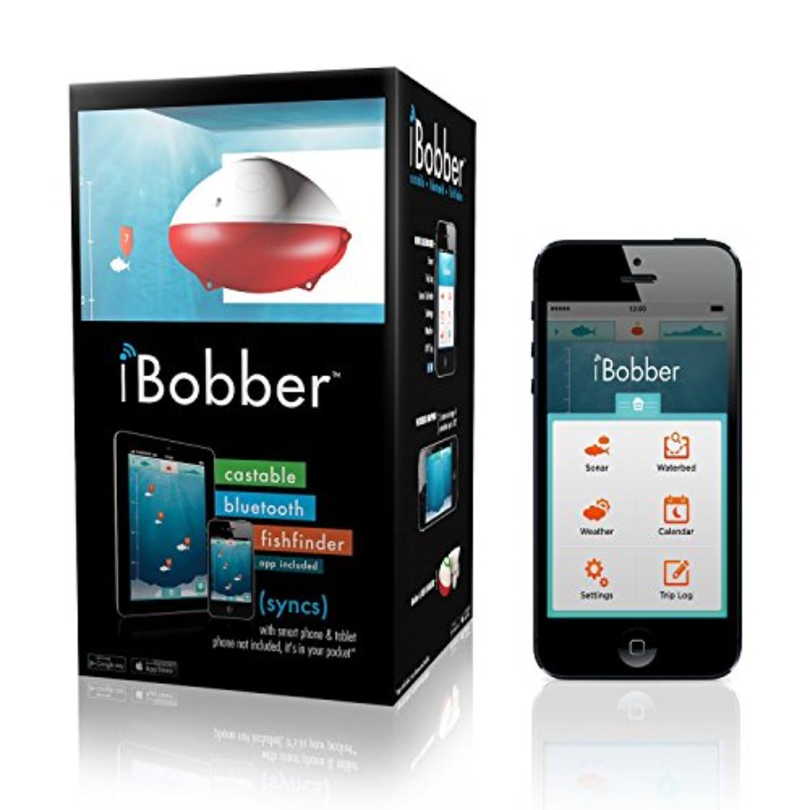 Fishing Boat Depth Finder - เครื่องหาปลาแบบพกพาไร้สายบลูทูธสำหรับเรือตกปลา, พลาสติก ABS, สีดำ, ระยะตรวจจับความลึก 135
