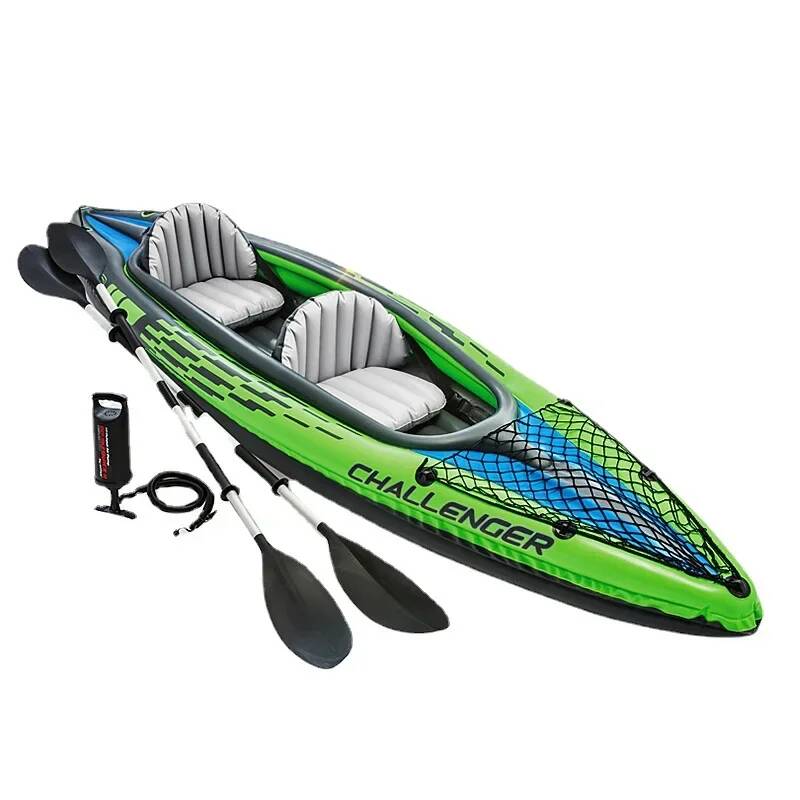 Fishing Boat Inflatable - เรือคายัคเป่าลมแบบ 1/2 ที่นั่ง เรือยางสำหรับล่องแก่ง เรือคายัคแบบสองที่นั่งพร้อมที่นั่ง เรือตกปลาสำหรับกิจกรรมกลางแจ้ง