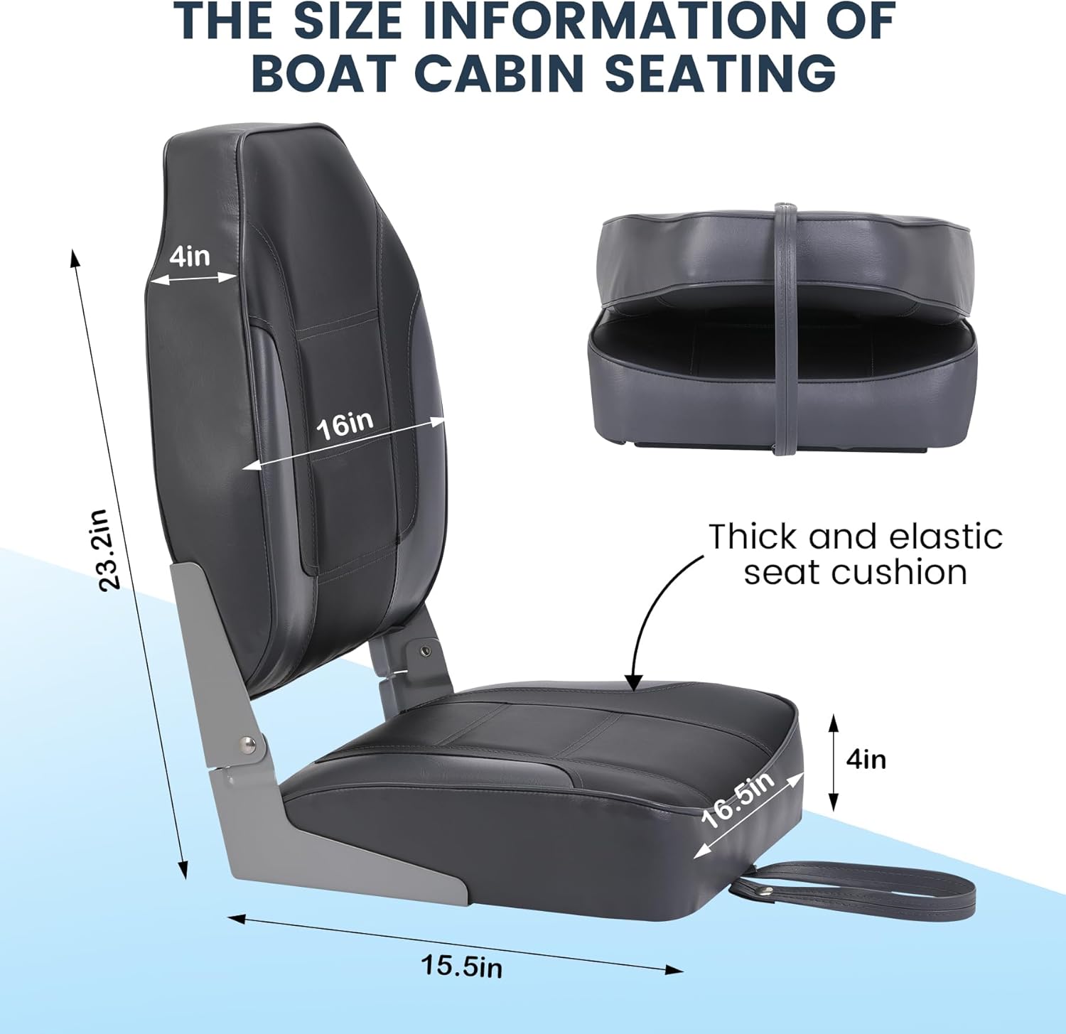 ที่นั่งเรือแบบพับได้ 2 แพ็ค, ท - Fishing Boat Seat บทวิจารณ์และราคา